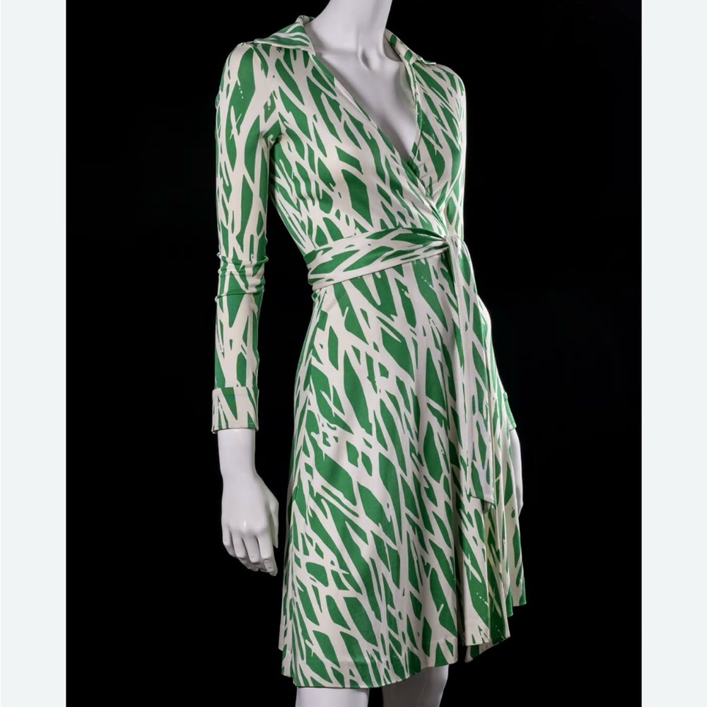 100% silk DVF wrap dress